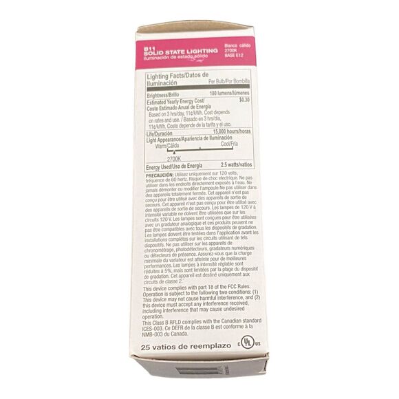 10 Halco 85051 ProLED Light Bulbs B11/CL2/ANT/827/LED2 2.5W 120V E12 Base 2700K - Picture 2 of 8